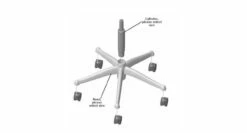 Humanscale Freedom Chair Replacement Base, Cylinder And Footring Parts