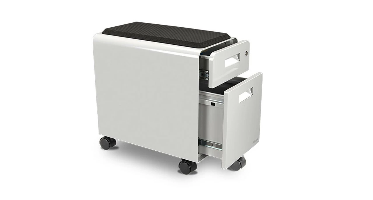 Narrow 2-Drawer File Cabinet With Seat, Rolling By UPLIFT Desk - Image 6