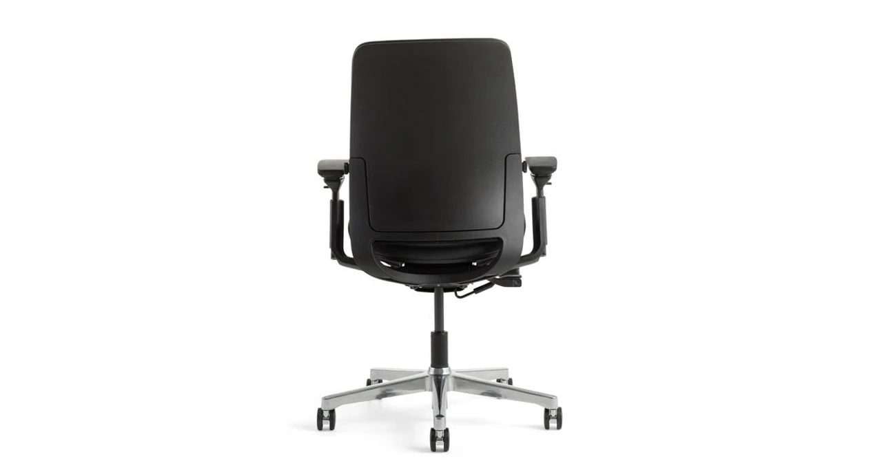 Steelcase Amia Chair In Sewn Leather - Image 5