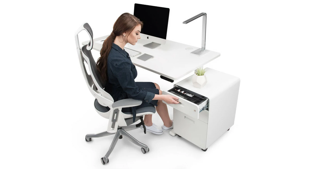 3-Drawer File Cabinet, Rolling By UPLIFT Desk - Image 5